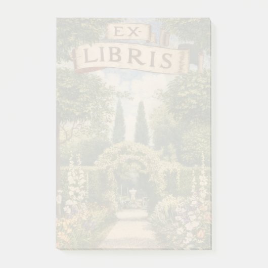 Vintage Garden Ex Libris Bookplate  ポストイット (正面)