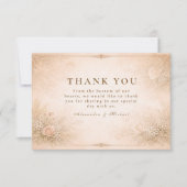 Vintage Garden Floral Antique Wedding サンキューカード (正面)