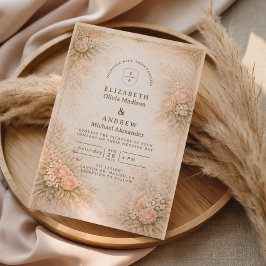 Vintage Garden Floral Antique Wedding 招待状