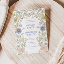 Vintage Garden Floral Frame Wedding