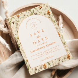 Vintage Garden Floral Wedding セーブザデート