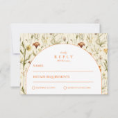 Vintage Garden Floral Wedding 出欠カード (正面)
