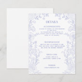 Vintage Garden Floral Wedding Details エンクロージャーカード (正面/裏面)