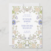 Vintage Garden Floral Wedding Welcome セーブザデート (正面)