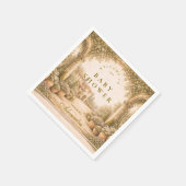 Vintage Garden Florals Baby Shower スタンダードカクテルナプキン (角)