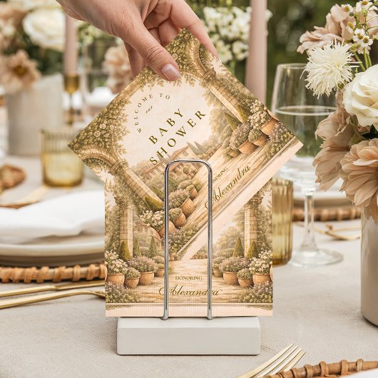Vintage Garden Florals Baby Shower スタンダードカクテルナプキン