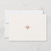 Vintage Garden French Chateau Soft Blush Wedding 出欠カード (裏面)