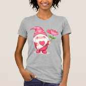 Vintage Garden Gnome Women's Tee - Whimsical Pink  Tシャツ (正面)