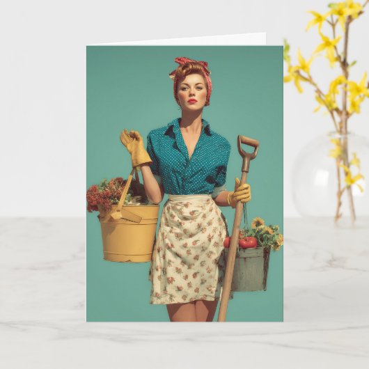 Vintage Garden Style Confidence カード (黄色い花)