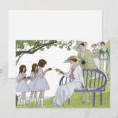 Vintage Garden Tea Party  ノートカード (正面/裏面)