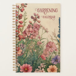 Vintage Gartenblumen Kalender  プランナー手帳