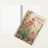 Vintage Gartenblumen Kalender プランナー手帳 (ディスプレー)