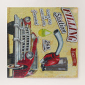 Vintage Gas Station sign. ジグソーパズル (横)