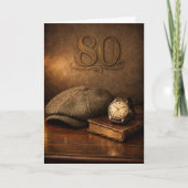 Vintage Gentleman 80th Birthday Classic カード (正面)