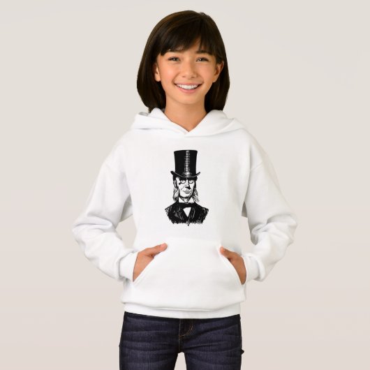 Vintage Gentleman Illustration Baby Hoodie (正面フル)