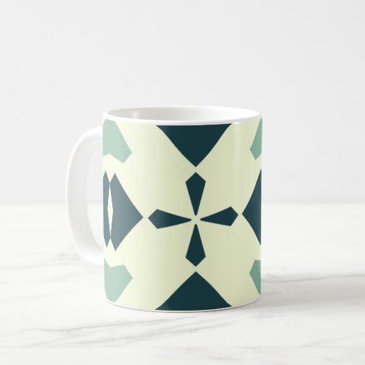 Vintage Geometric Pattern コーヒーマグカップ (正面左)