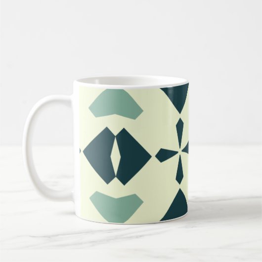 Vintage Geometric Pattern コーヒーマグカップ (左)