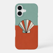 Vintage Geometric Seashell iPhone 16ケース (裏面)