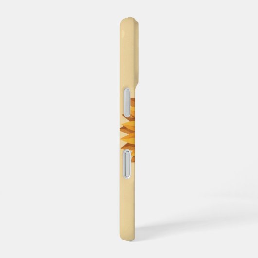 Vintage Geometric Sunflowers iPhone 16ケース (右側面)