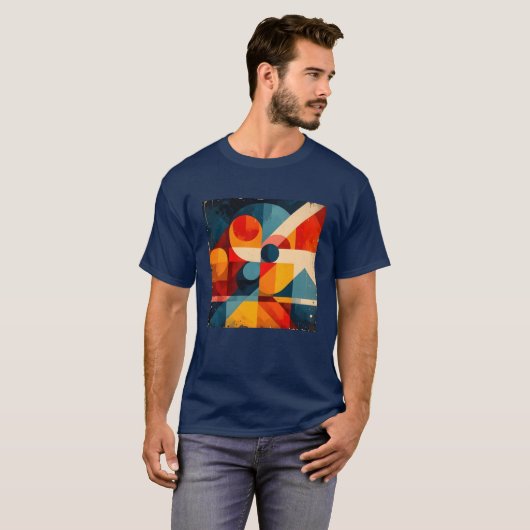 Vintage Geometric Symphony Tシャツ (正面フル)