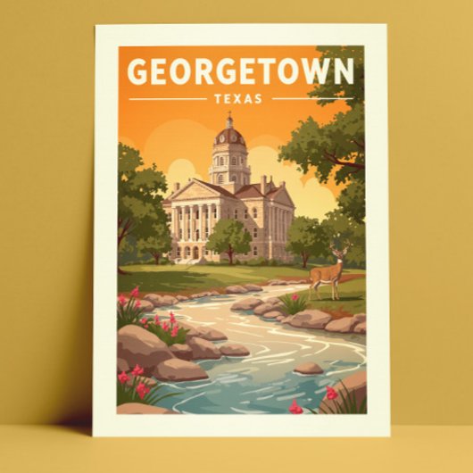 Vintage Georgetown Texas ポストカード