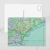Vintage Georgia Coast Map Postcard ポストカード (正面/裏面)