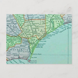 Vintage Georgia Coast Map Postcard ポストカード