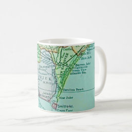 Vintage Georgia Coast Map Postcard Mug コーヒーマグカップ