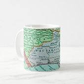 Vintage Georgia Coast Map Postcard Mug コーヒーマグカップ (正面左)