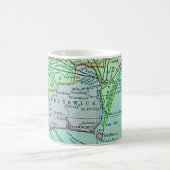 Vintage Georgia Coast Map Postcard Mug コーヒーマグカップ (中央)