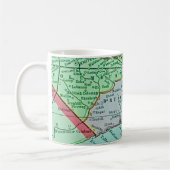 Vintage Georgia Coast Map Postcard Mug コーヒーマグカップ (左)