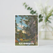 Vintage Georgia Garden Scene ポストカード (スタンド正面)