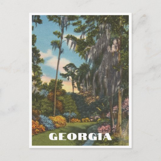 Vintage Georgia Garden Scene ポストカード (正面)