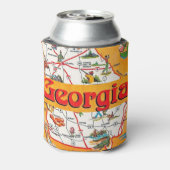 Vintage Georgia Map 缶クーラー (缶裏面)