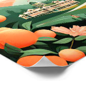 Vintage Georgia Peach Travel Poster ポスター (角)