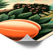 Vintage Georgia Peach Travel Poster  ポスター (角)