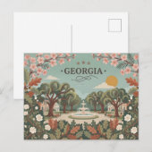 Vintage Georgia State Travel シーズンポストカード (正面/裏面)