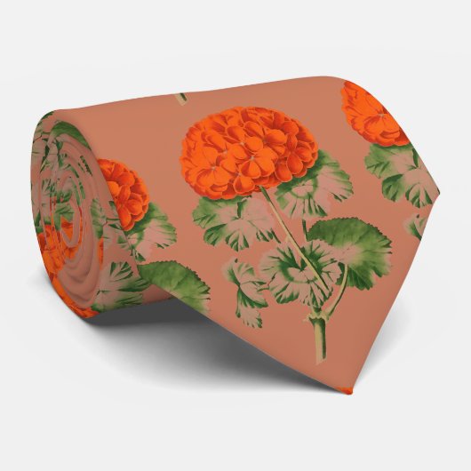 vintage geraniums - bold floral no3 ネクタイ (ロール)