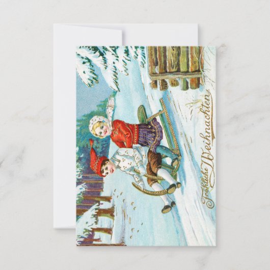 Vintage German Christmas Postcard 招待状 (正面)