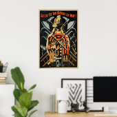 Vintage German Fire Brigade Poster Print Fire ポスター (ホームオフィス)