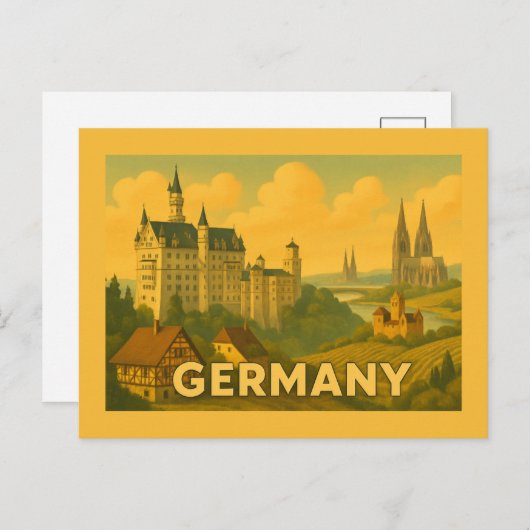 Vintage German Landmarks ポストカード (正面/裏面)