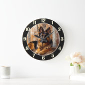 Vintage German Shepherd ラージ壁時計 (ホーム)