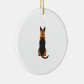 Vintage German Shepherd Back View Dog Illustration セラミックオーナメント (右)