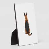 Vintage German Shepherd Back View Dog Illustration フォトプラーク (側面)
