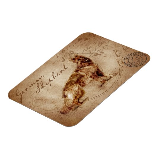 Vintage german shepherd magnet マグネット (左側)
