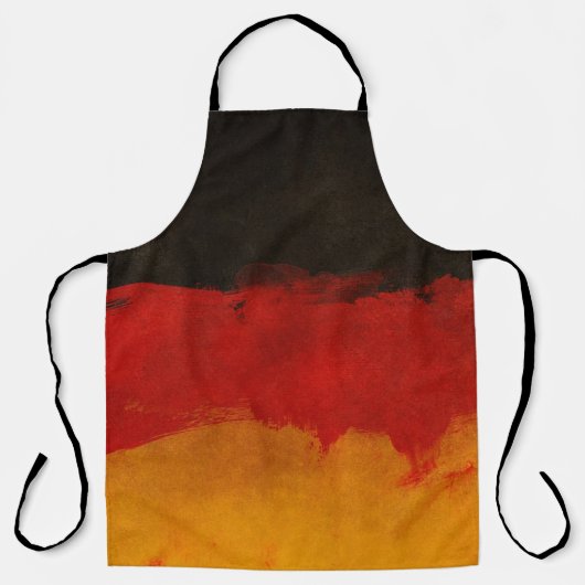 Vintage Germany Flag Apron | Retro Patriotic Desig エプロン (正面)