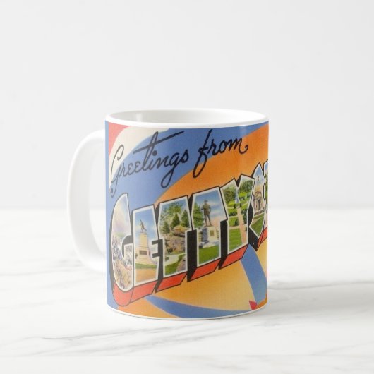Vintage Gettsyburg PA  コーヒーマグカップ (正面左)