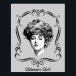 Vintage Gibson Girl Art Poster ポスター<br><div class="desc">Vintage Gibson Girl reproduction art poster print.  Please contact me through Send Message with any questions or requests.</div>