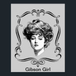 Vintage Gibson Girl Art Poster ポスター<br><div class="desc">Vintage Gibson Girl reproduction art poster print.  Please contact me through Send Message with any questions or requests.</div>