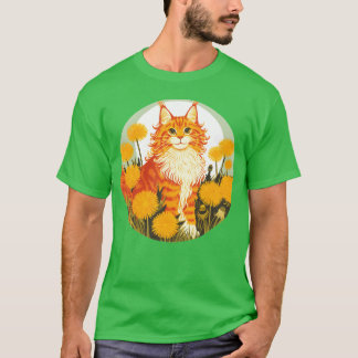 Vintage Ginger MaineCoon Cat boy Tシャツ